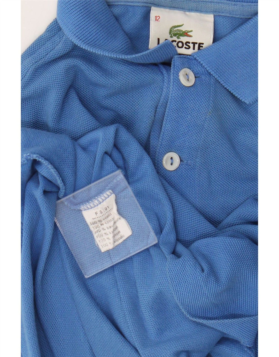 Tricou polo Lacoste pentru baieti 11-12 ani bumbac albastru