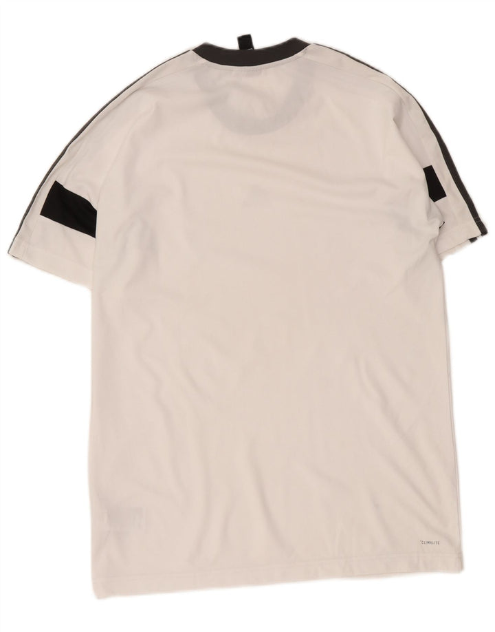 Tricou Adidas Climalite pentru bărbați Top Mediu Alb Poliester Colorblock