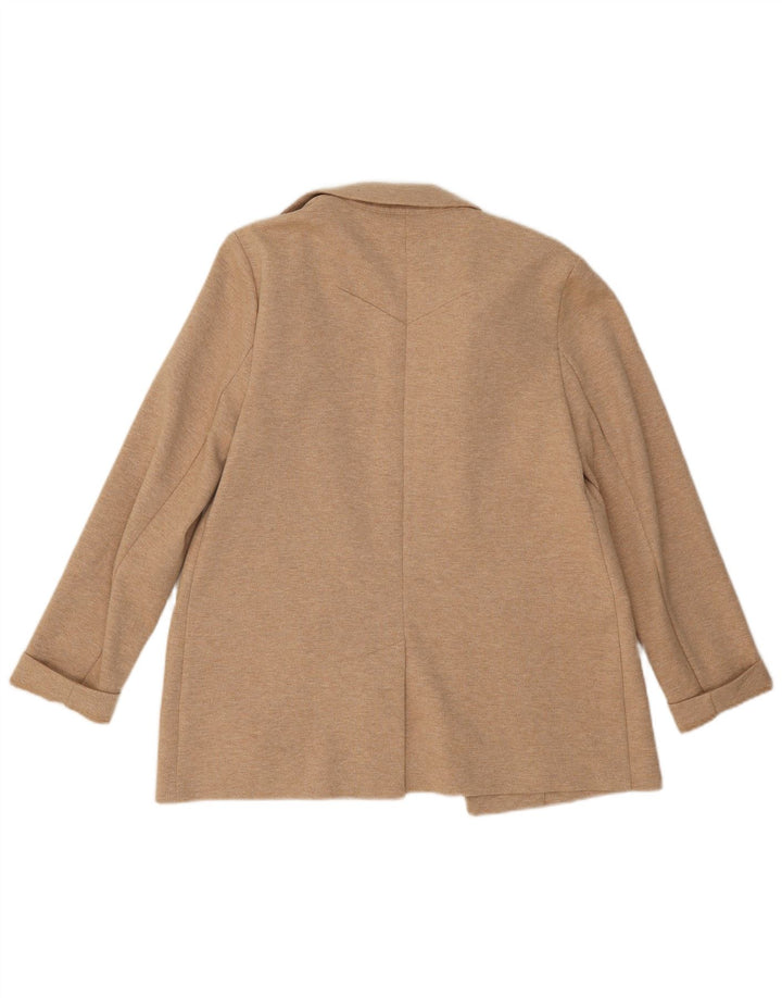 Topshop Jachetă Blazer deschisă pentru femei UK 10 Mic Bej Poliester