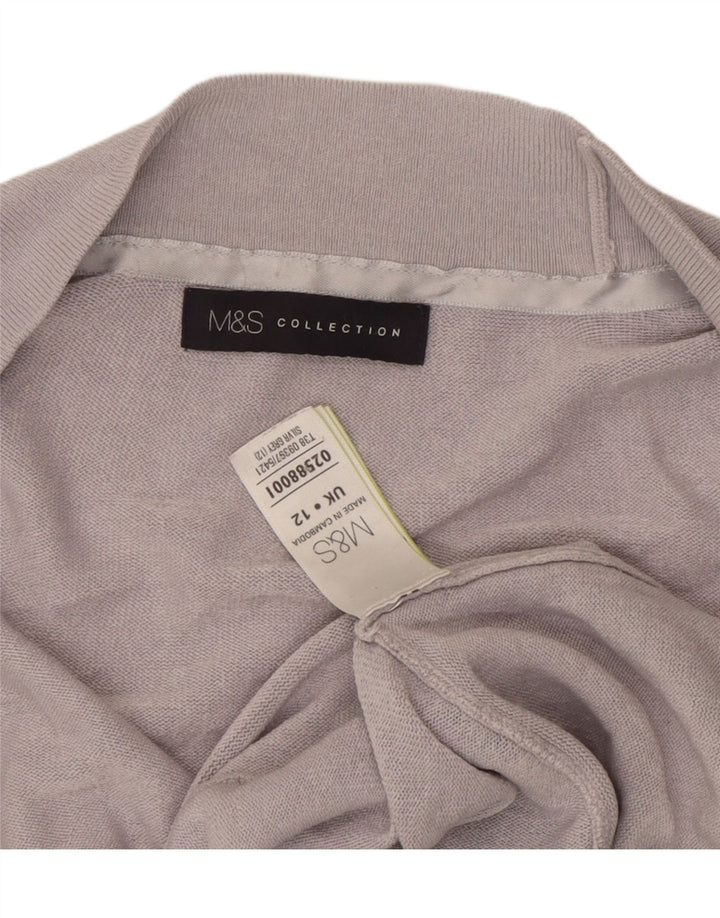 Pulover cardigan deschis pentru femei Marks & Spencer UK 12 Medium Gri Acrilic