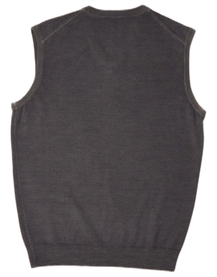 Boggi Mens Vest Tank Top Medium Gri Lână nouă