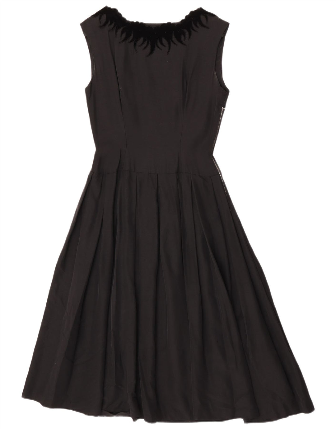 Rochie vintage pentru femei fără mâneci în linie A EU 36 Mic Negru
