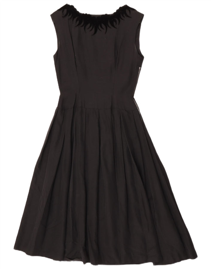 Rochie vintage pentru femei fără mâneci în linie A EU 36 Mic Negru