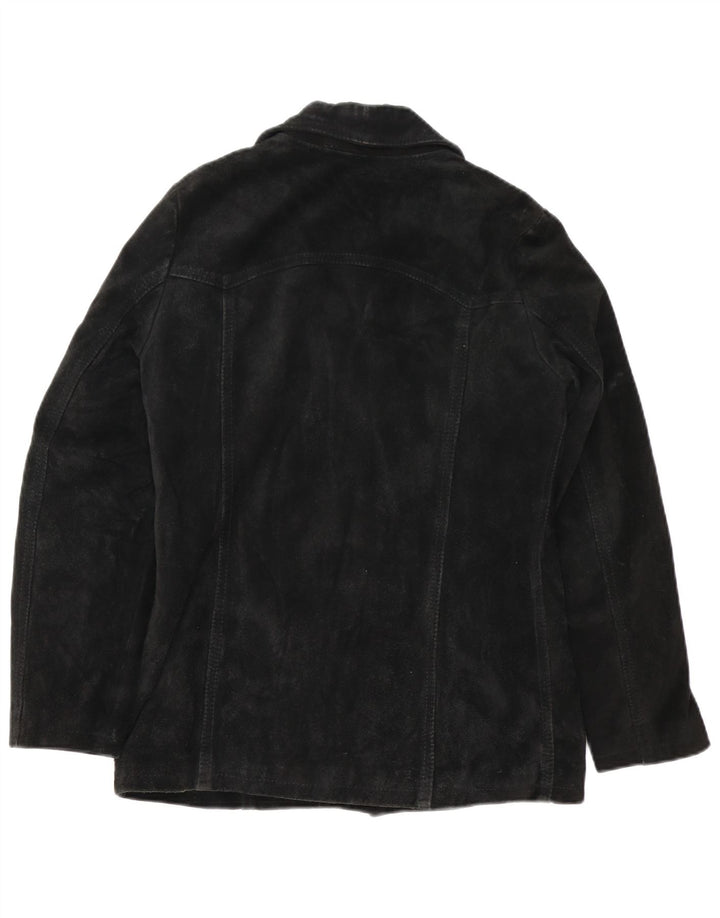 Jacheta de piele intoarsa pentru femei VINTAGE UK 12 Medium Black
