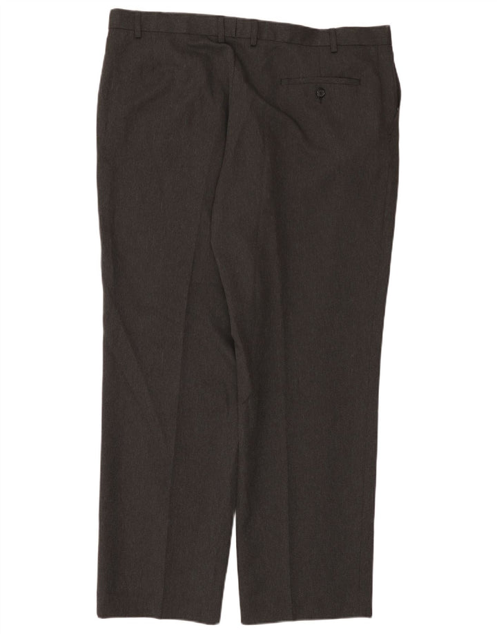 Marks & Spencer Pantaloni drepți pentru bărbați L40 L31 Poliester negru