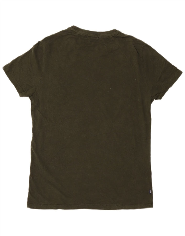 Tricou Superdry pentru bărbați Top din bumbac verde mediu