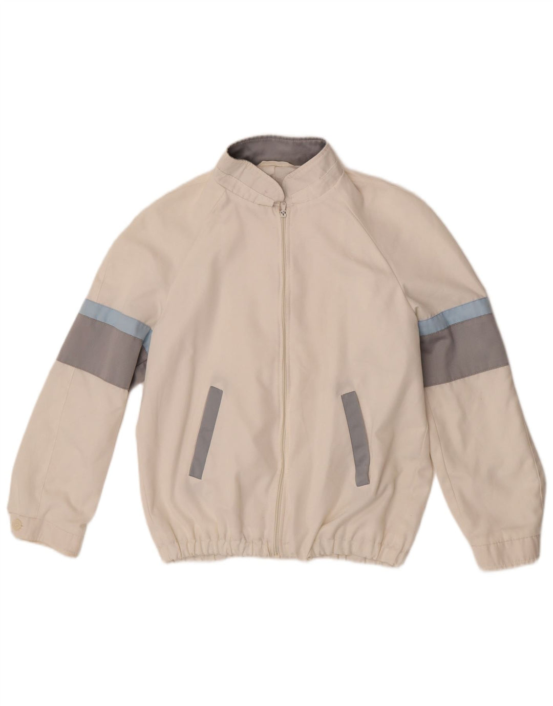 Bomber vintage pentru femei IT 46, mare, alb, din poliester
