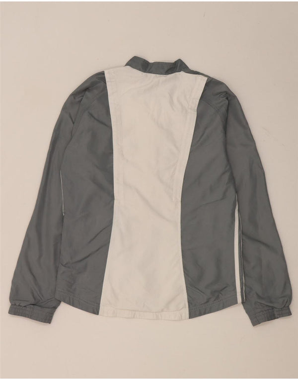 Jachetă de top pentru trening Adidas pentru femei UK 10 Small, gri Colorblock