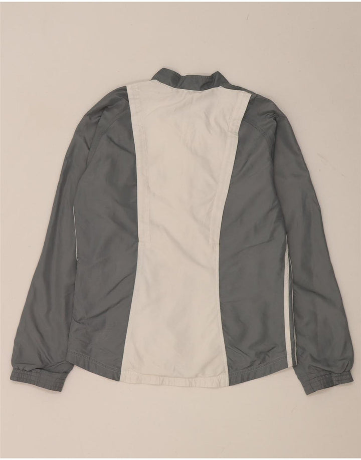 Jachetă de top pentru trening Adidas pentru femei UK 10 Small, gri Colorblock