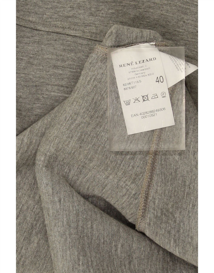 RENE LEZARD Womens Sweatshirt Jumper EU 40 Medium Grey Polyester Vintage Rene Lezard and Second-Hand Rene Lezard from Messina Hembry 