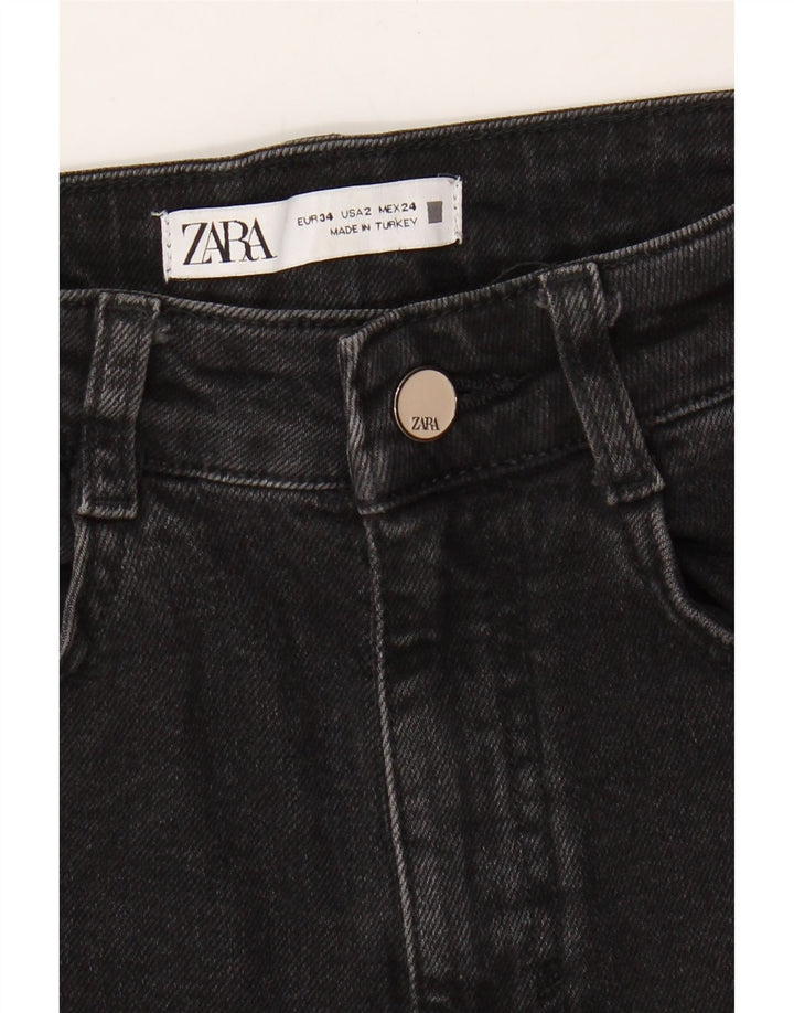 ZARA Womens Straight Jeans EU 34 2XS W24 L25 Grey Vintage Zara and Second-Hand Zara from Messina Hembry 