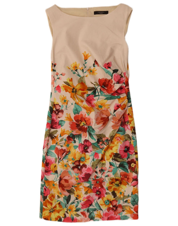 Max Mara Rochie fără mâneci pentru femei UK 10 Small Off White Floral