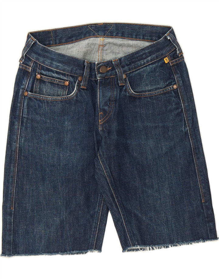MELTIN' POT Womens Bermuda Denim Shorts W30 Medium Blue Cotton Vintage Meltin' Pot and Second-Hand Meltin' Pot from Messina Hembry 