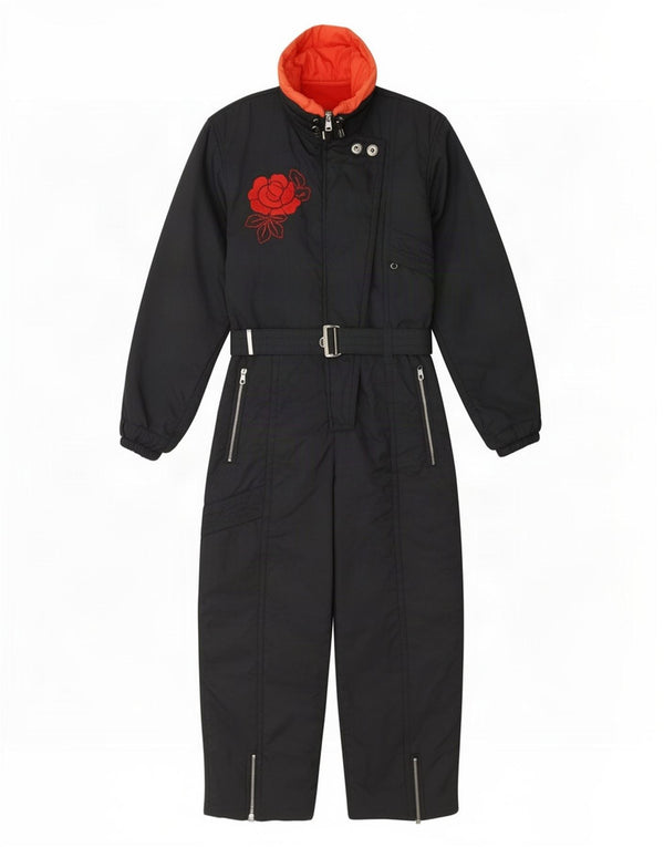 Salopetă de schi cu grafică Belfe pentru femei UK 14 Medium Navy Blue Marine
