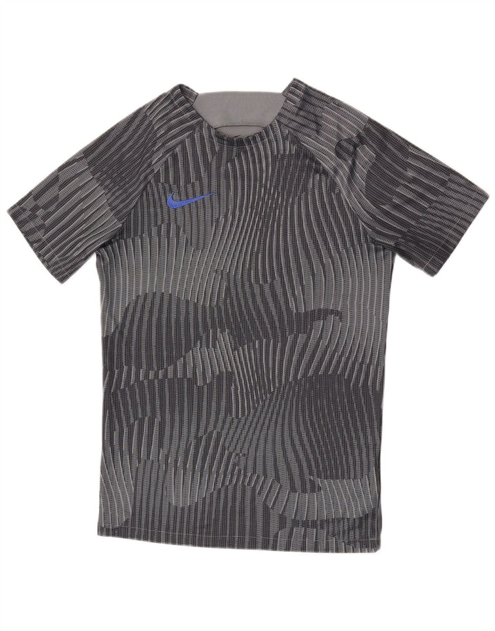 Tricou grafic Nike Dri Fit pentru bărbați Top mic, gri, camuflaj, poliester