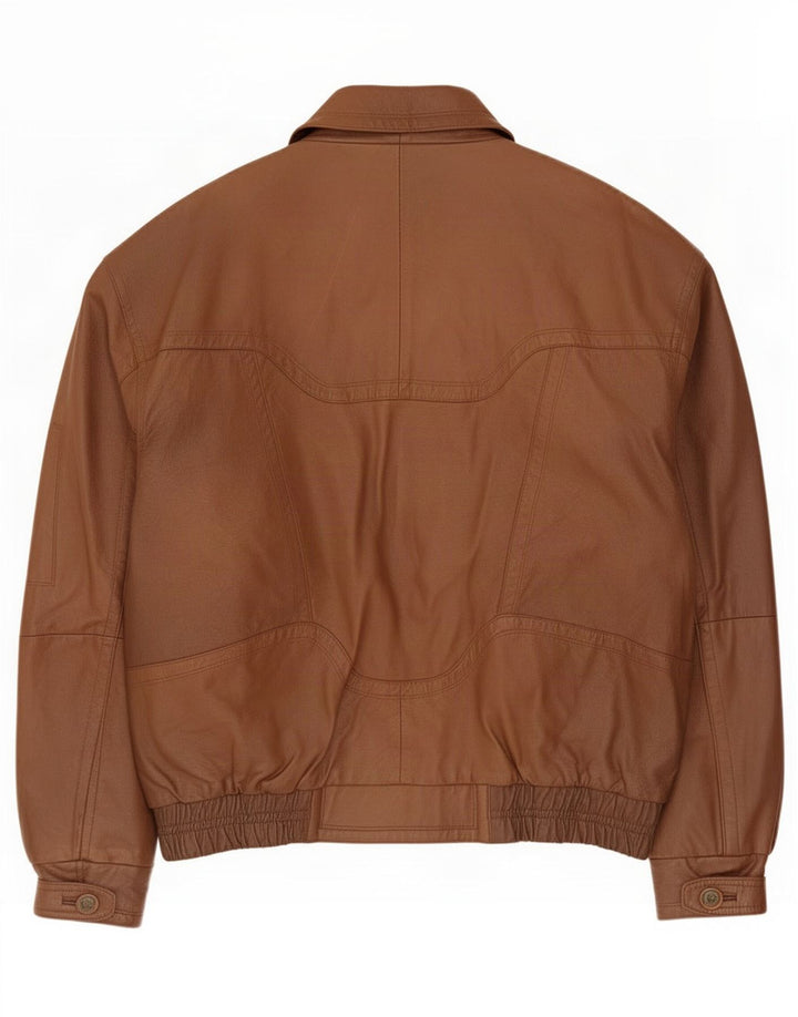 Geaca de piele vintage pentru barbati IT 52 XL maro
