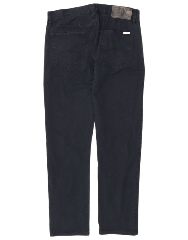 ARMANI EXCHANGE Blugi Drepți Bărbați L34 L30 Bumbac Bleumarin