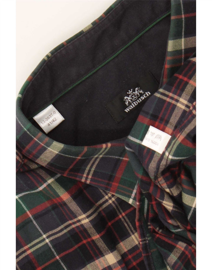Cămașă de flanel pentru bărbați Walbusch Mărimea 41/42, mare, multicolor, din bumbac cu carouri