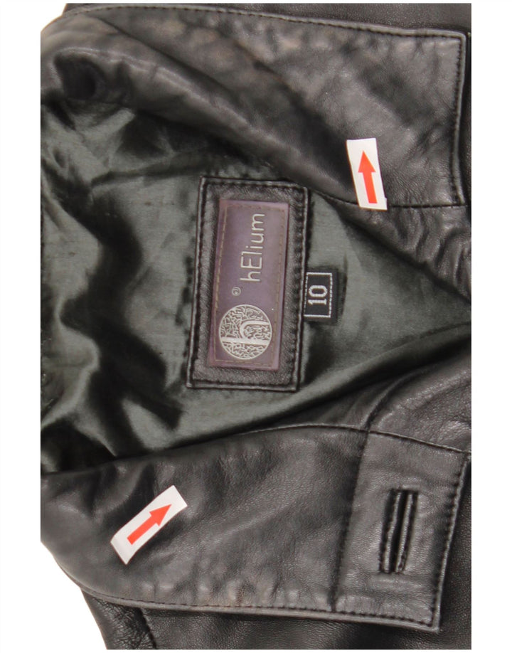 Palton de piele pentru femei Helium UK 10 Mic Negru