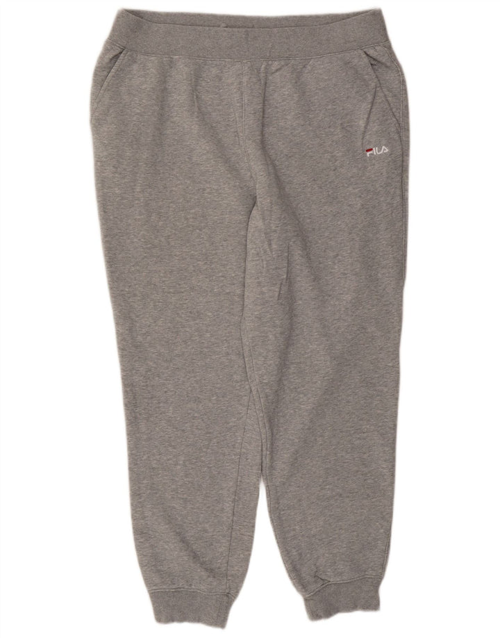 FILA Mens Tracksuit Trousers Joggers 2XL  Grey Cotton