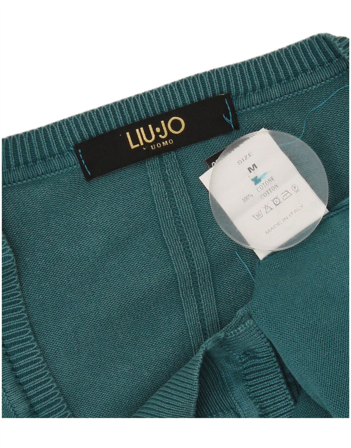 Pulover cardigan pentru bărbați Liu Jo, bumbac albastru mediu