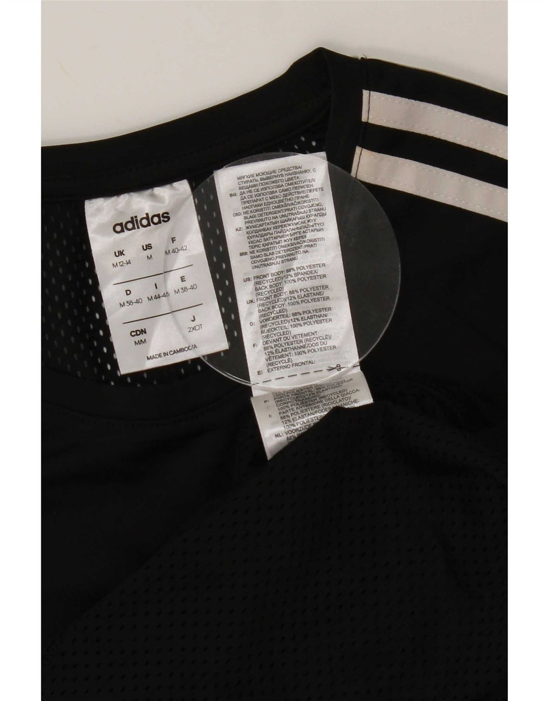 Tricou Adidas Climalite pentru femei Top UK 12/14 Poliester mediu negru