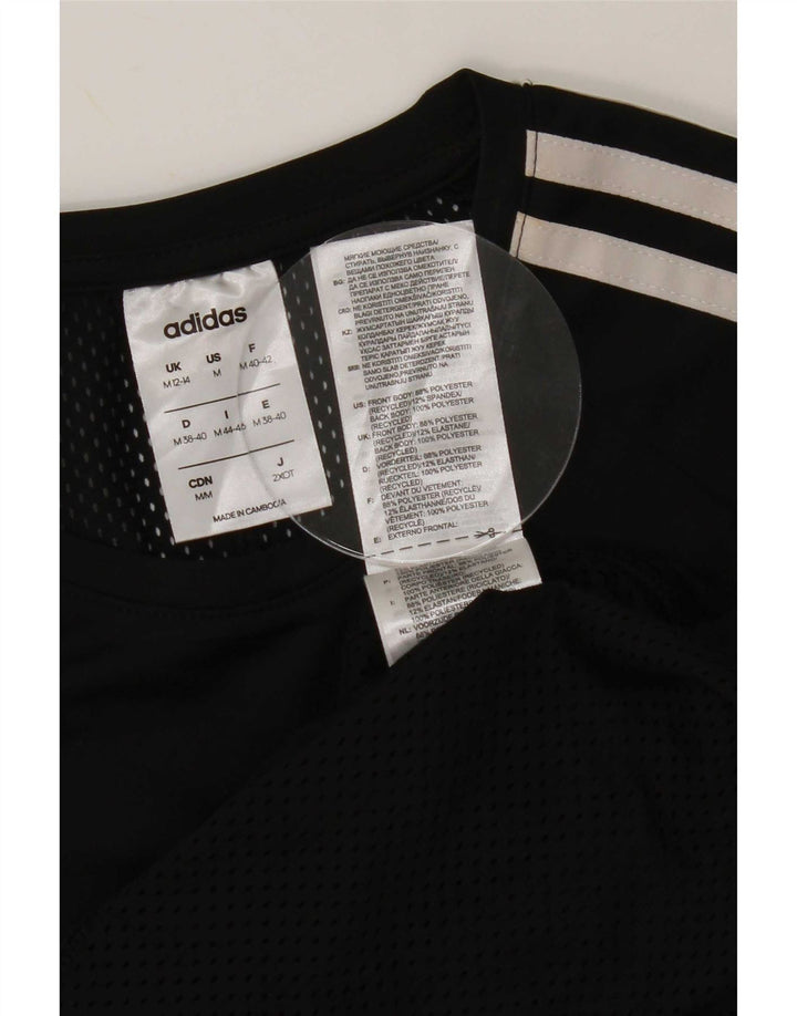 Tricou Adidas Climalite pentru femei Top UK 12/14 Poliester mediu negru