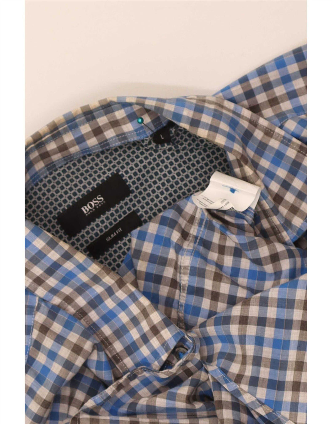 Cămașă pentru bărbați Hugo Boss Slim Fit, mare, albastru, din bumbac
