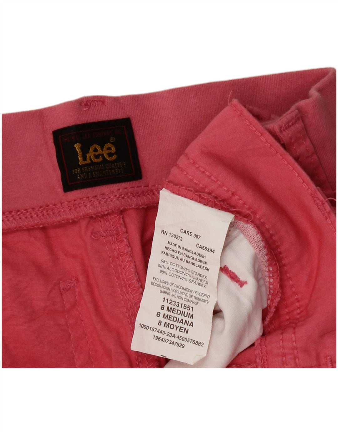 Pantaloni scurti cargo pentru femei Lee US 8 Medium W28 Pink Bumbac