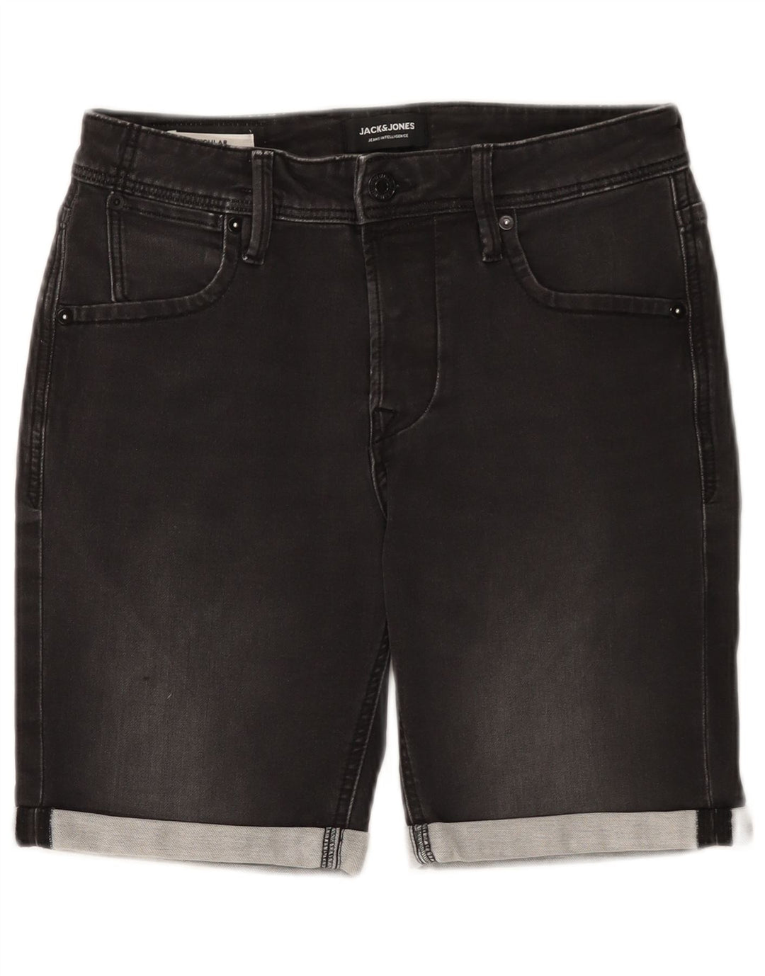 Pantaloni scurți Jack & Jones Regular Denim XS W28 bumbac gri