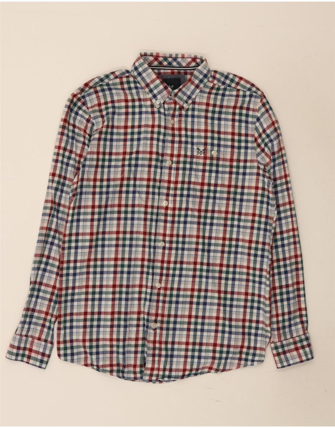 Crew Clothing Cămașă de flanel pentru bărbați, cu croială clasică, mijlocie, multicoloră