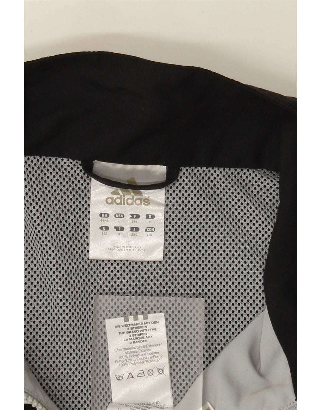 Jachetă de ploaie Adidas pentru bărbați Marea Britanie 44/46, mare, alb, poliester color bloc