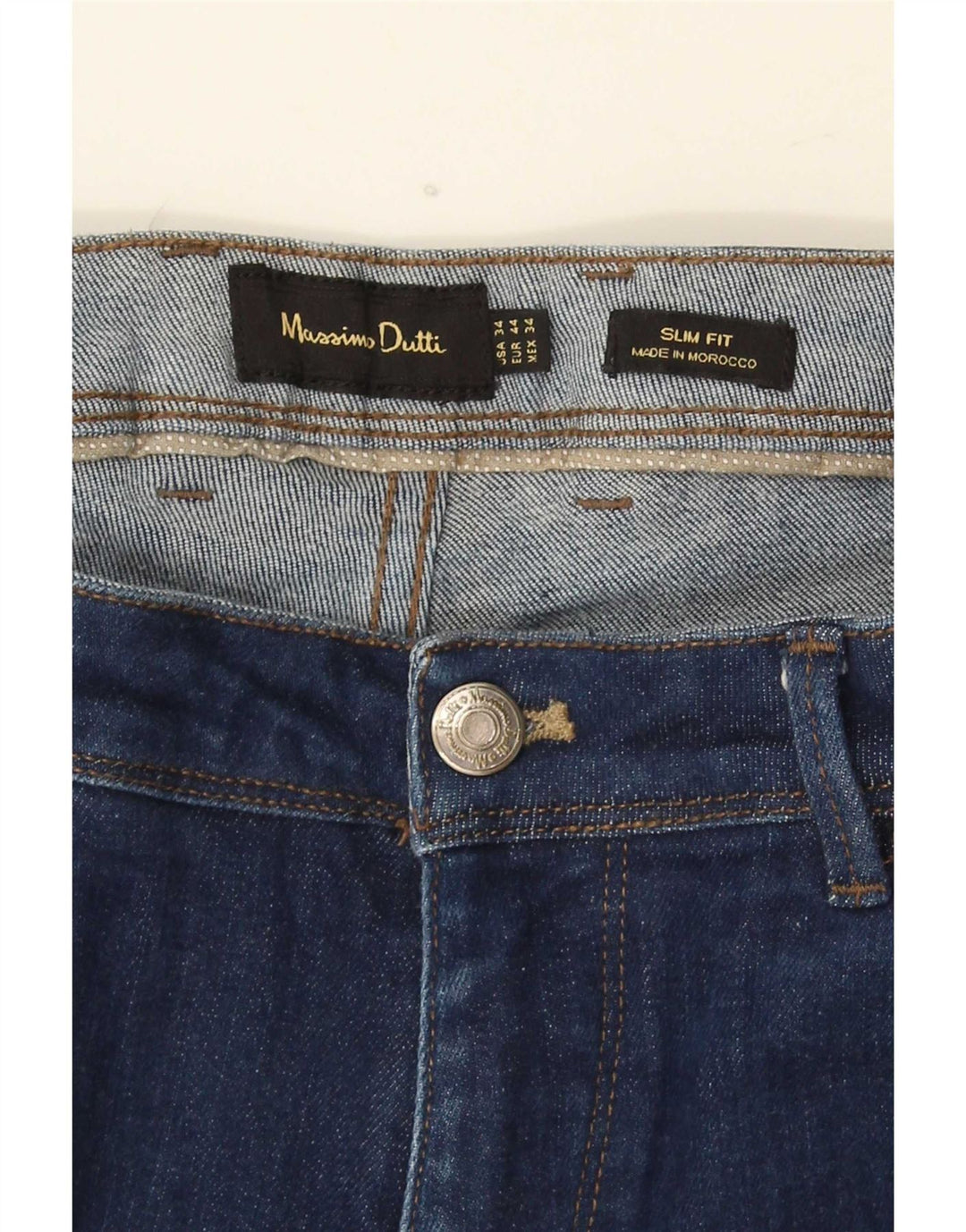 Blugi slim pentru bărbați Massimo Dutti EU 44 Large W34 L30 Albastru