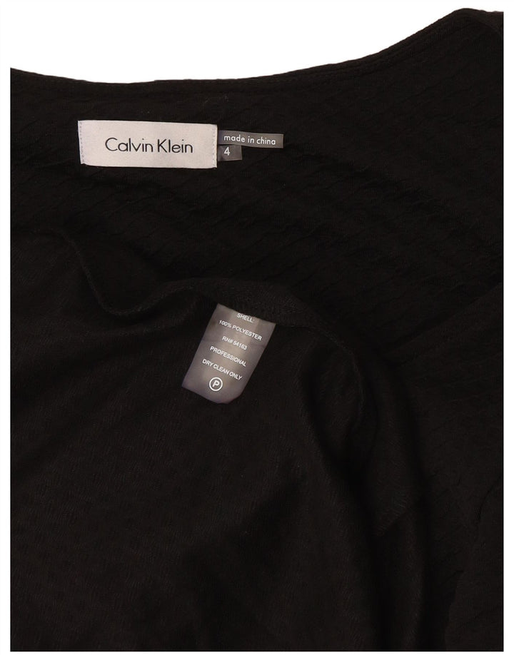 CALVIN KLEIN Rochie A-Line fără mâneci pentru femei US 4 Small Poliester negru