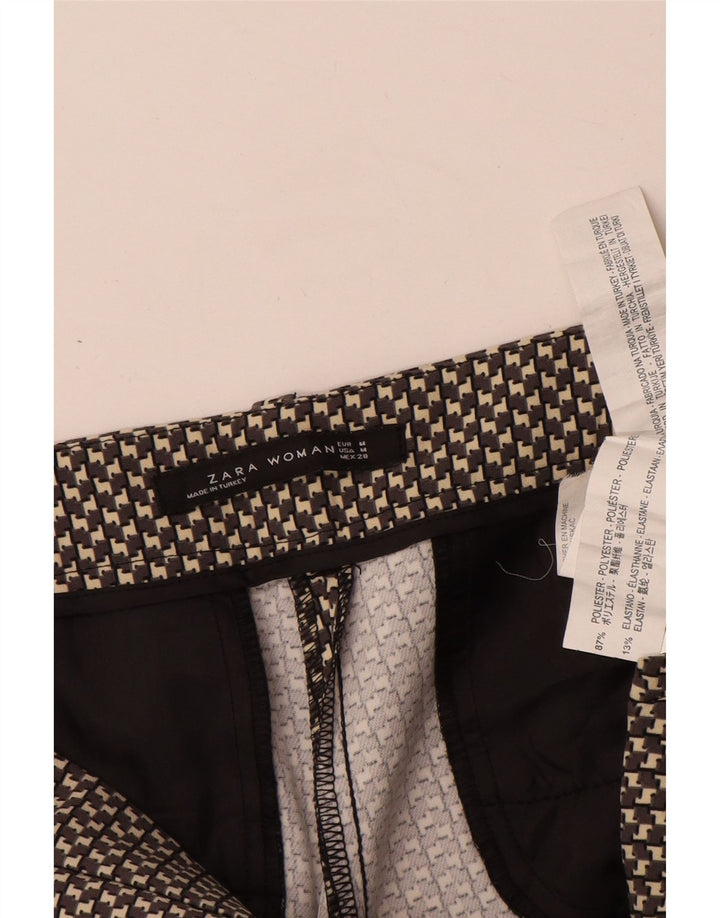 Pantaloni casual slim pentru femei Zara Mediu L28 L29 Gri Poliester geometric