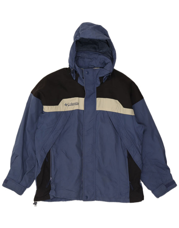 Jachetă de vânt cu glugă pentru bărbați Champion UK 40, mare, albastru, nailon color bloc