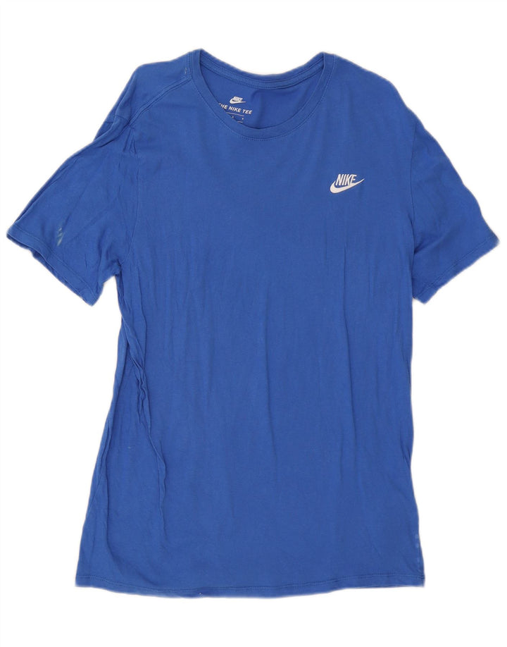 Tricou cu croi atletic Nike pentru bărbați Top mare din bumbac albastru