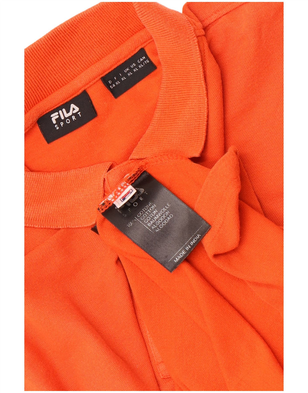 Tricou polo Fila pentru bărbați XL bumbac portocaliu