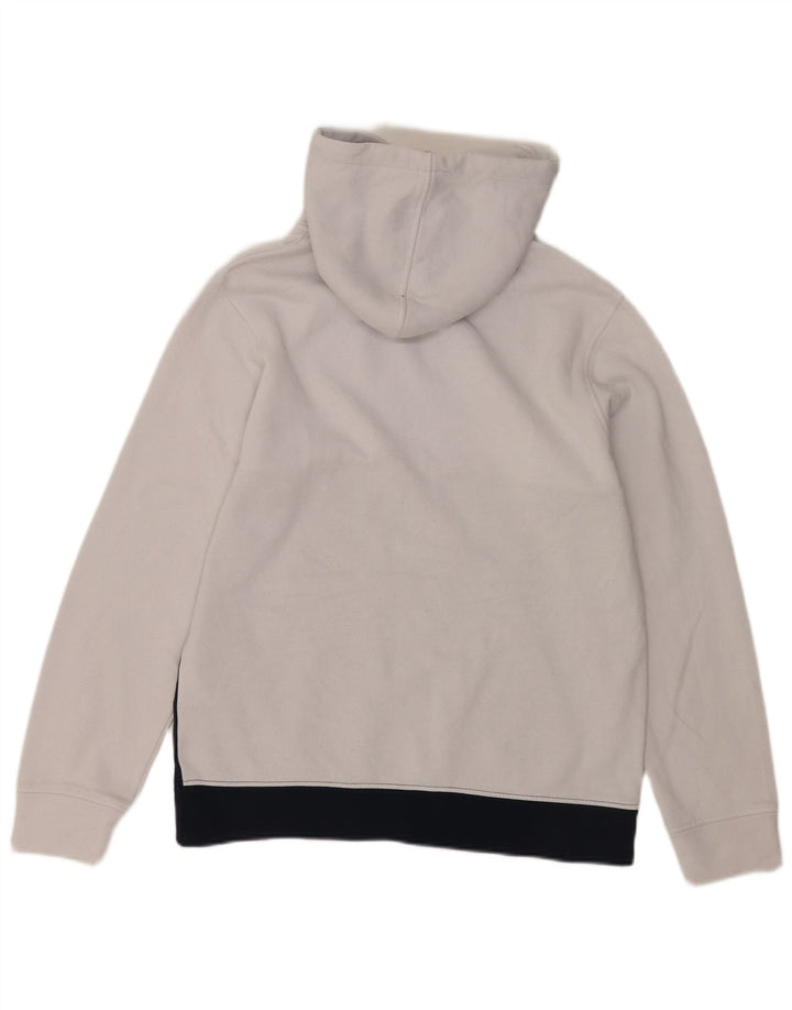 JACK & JONES Pulover cu glugă grafic pentru bărbați, mare, alb, din poliester