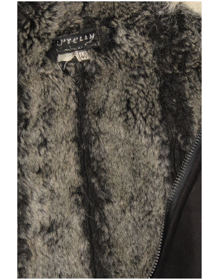 Pardesiu Sherpa Vintage pentru femei IT 40 Small Black