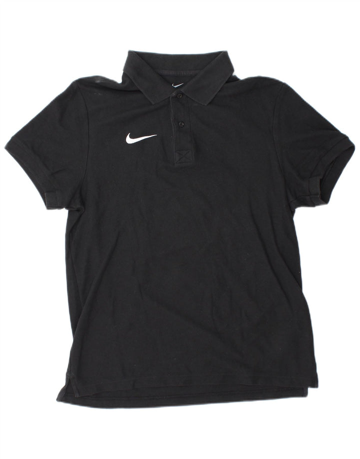 Tricou polo NIKE pentru bărbați, bumbac mediu negru