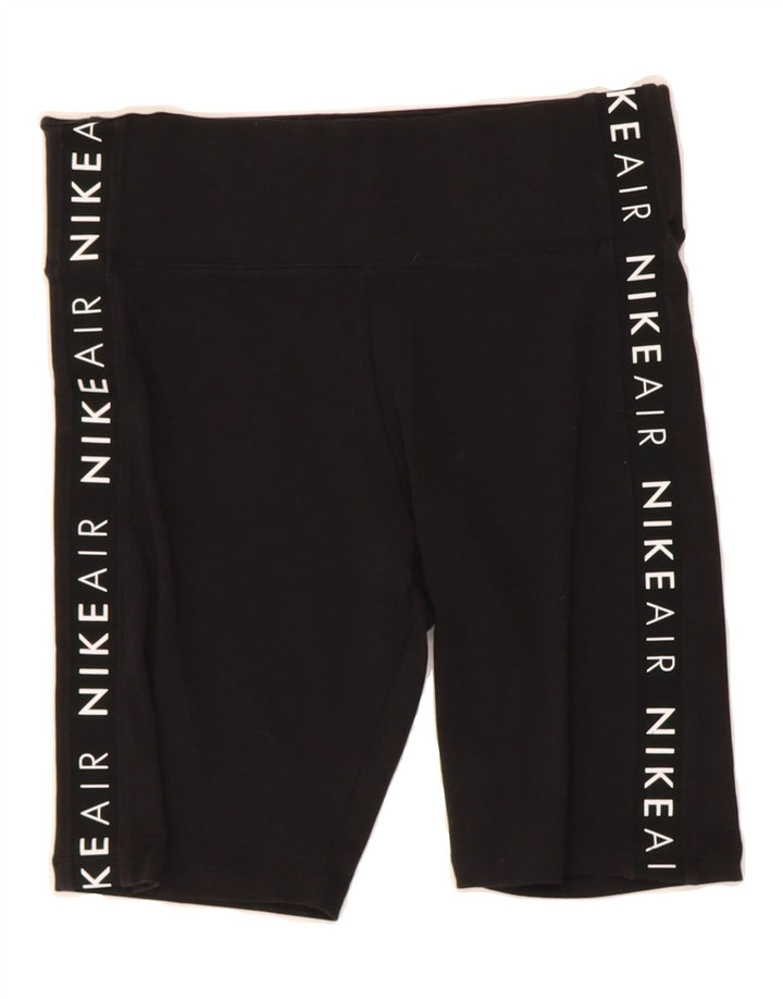 NIKE Womens Graphic Sport Shorts UK 14 Medium  Black Vintage Nike and Second-Hand Nike from Messina Hembry 