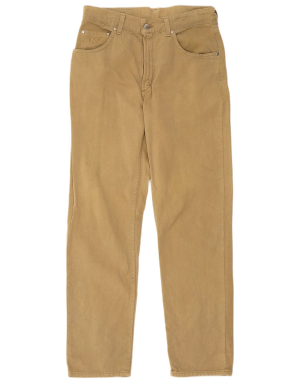 Joop Pantaloni Drepți Casual Bărbați EU 48 Medium W32 L30 Bej Bumbac