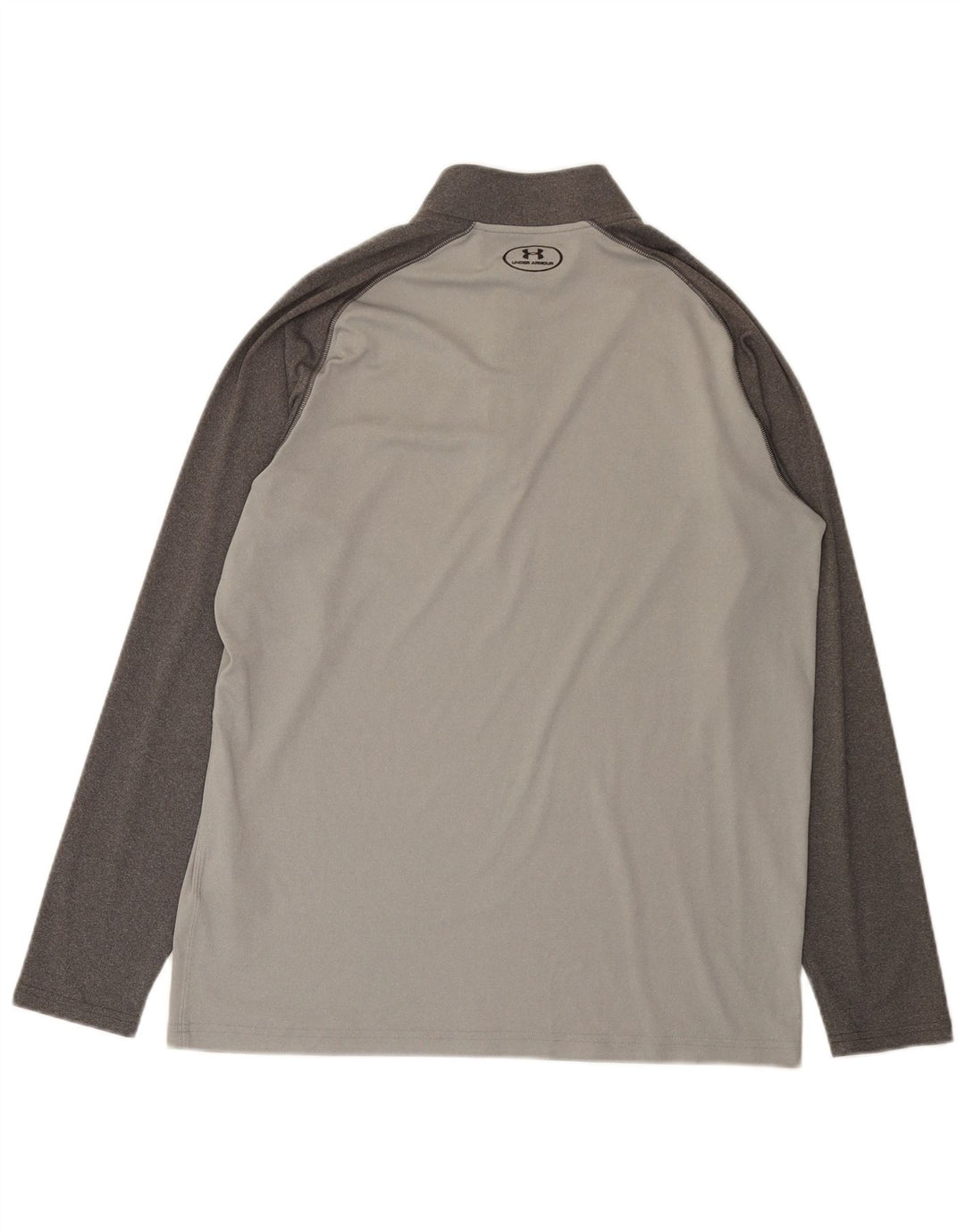 Top de trening Under Armour Heat Gear pentru bărbați, cu fermoar, cu gât, mare, gri