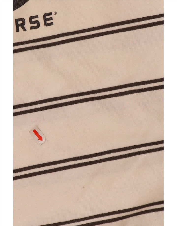 Pulover grafic pentru bărbați CONVERSE, bumbac cu dungi alb mediu, bumbac