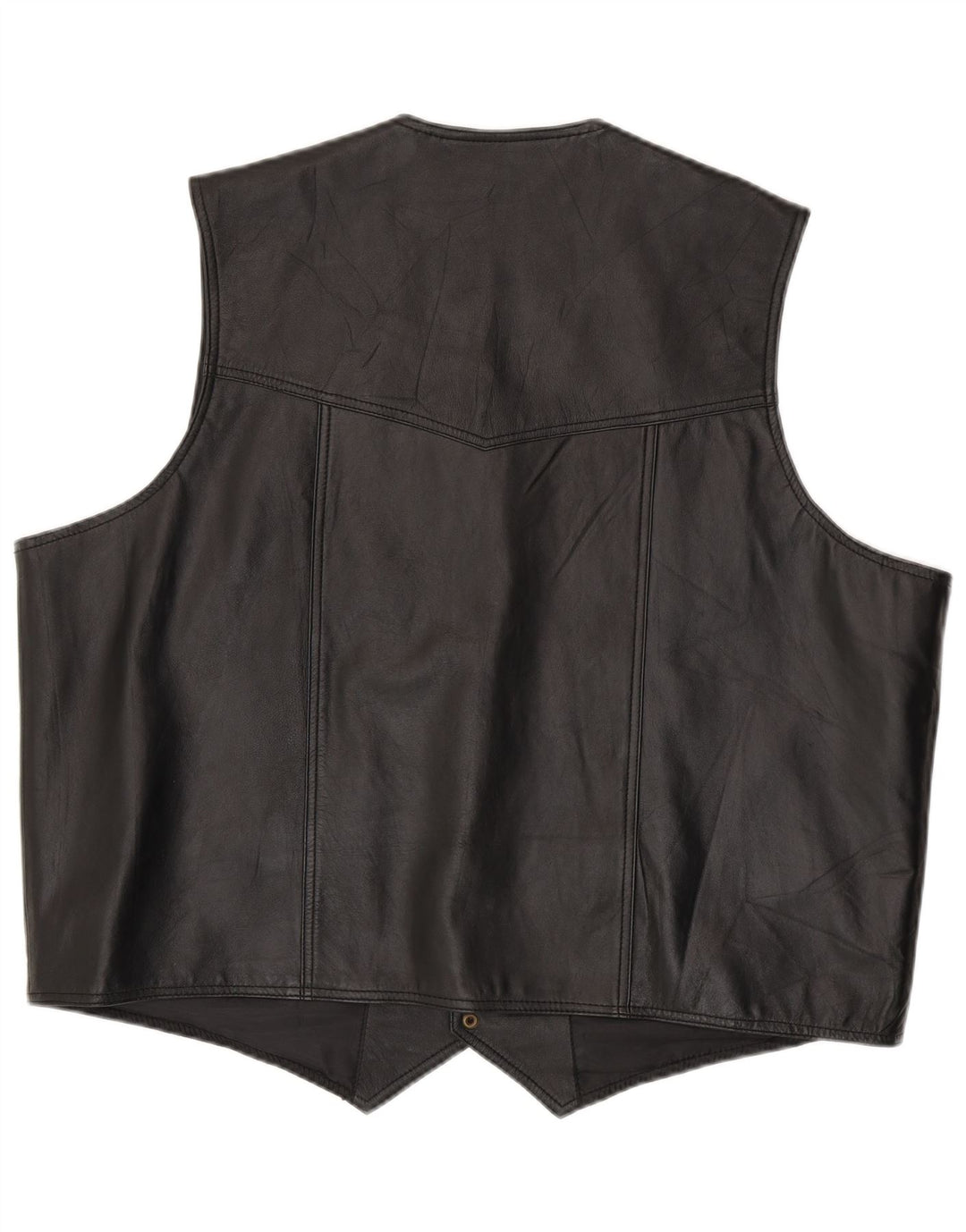 Vestă din piele pentru bărbați Running Bear 6XL neagră