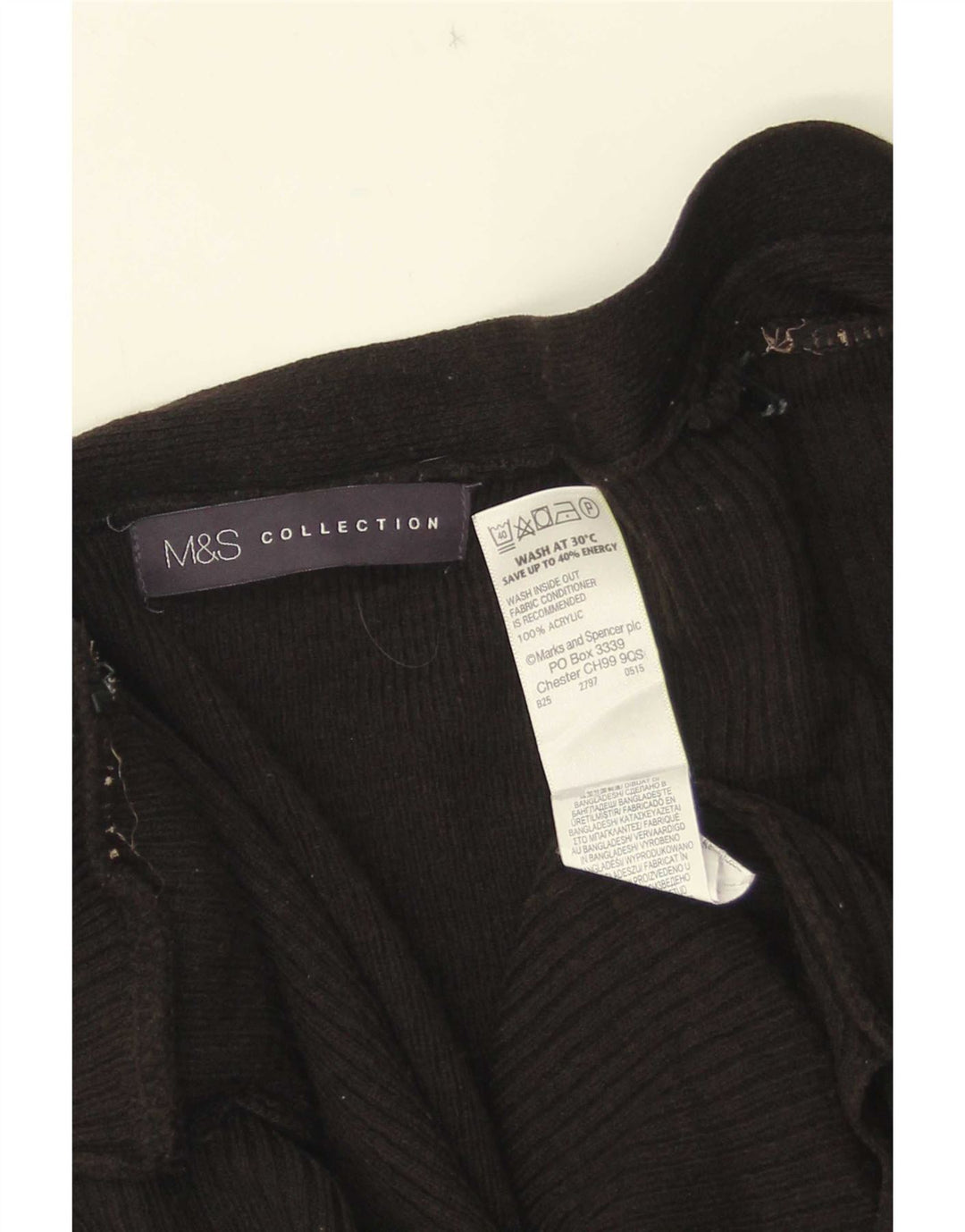 Pulover cardigan deschis pentru femei Marks & Spencer UK 16 mare negru