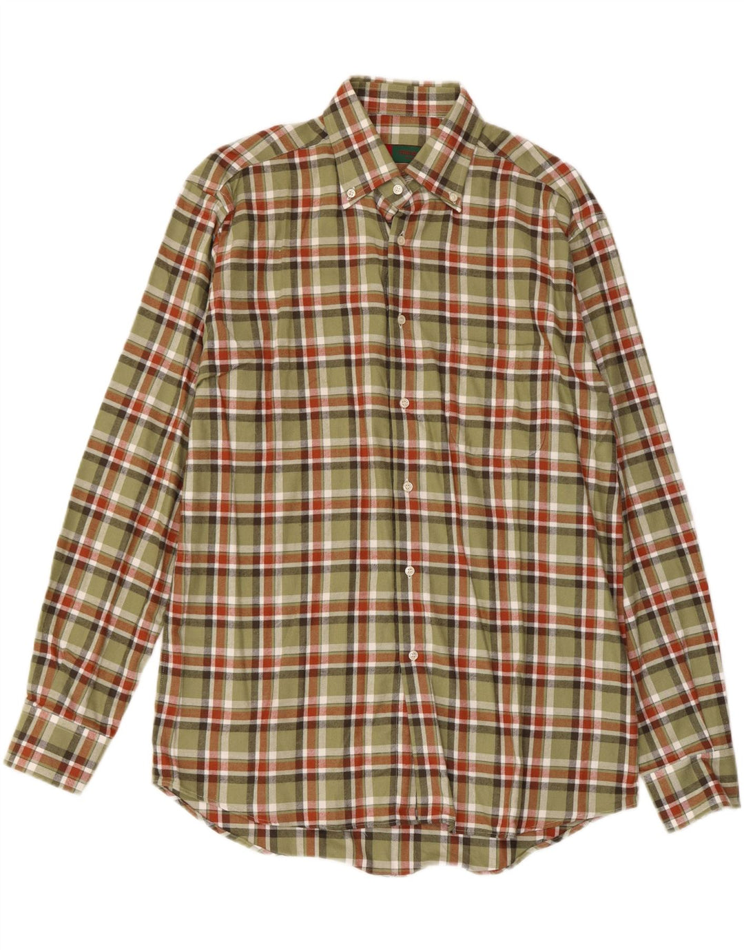 Cămașă de flanel pentru bărbați VINTAGE Mărimea 39 Medium Kaki Check
