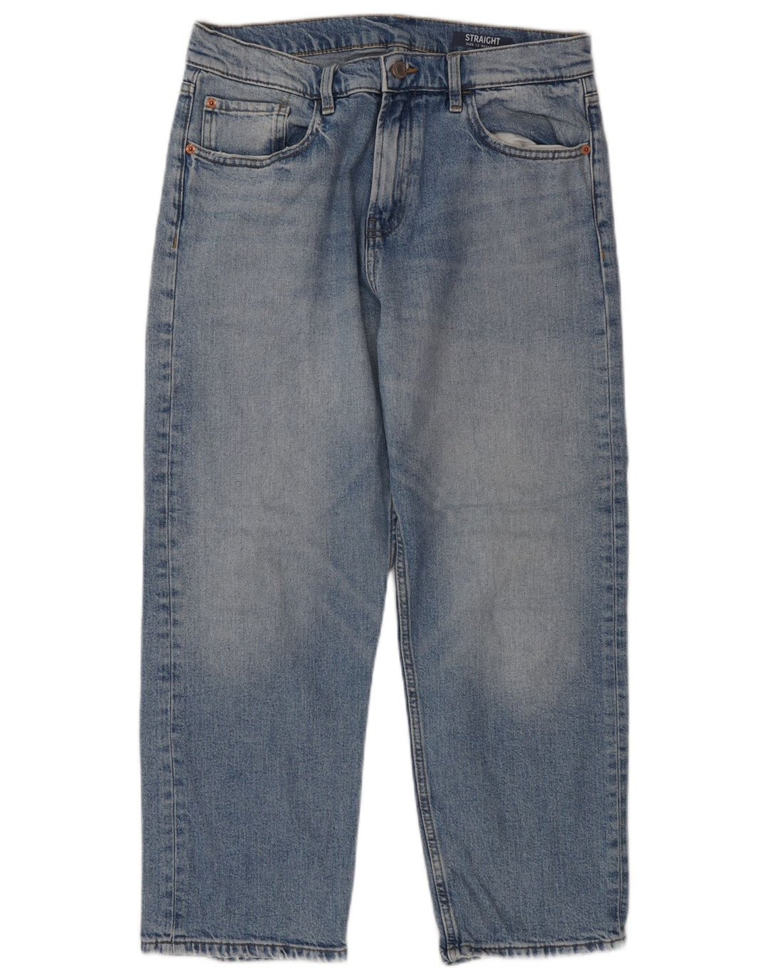 Blugi drepti obișnuiți pentru femei Marks & Spencer UK 12 Medium W30 L25 Albastru