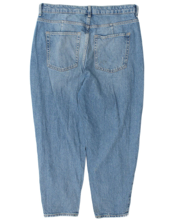 Marks & Spencer Blugi pentru femei Mom Cropped UK 14 Large W34 L25 Blue